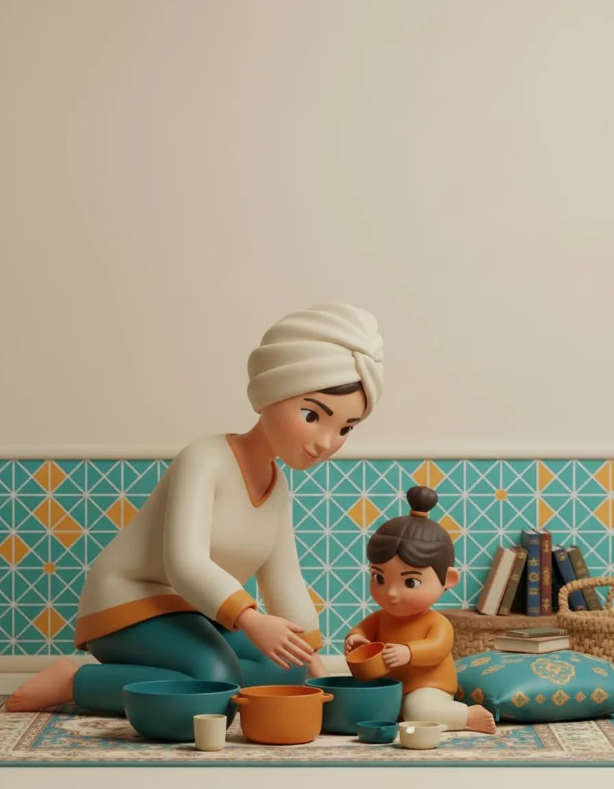 تصویر بازی جا دادن ظرف‌ها تو هم