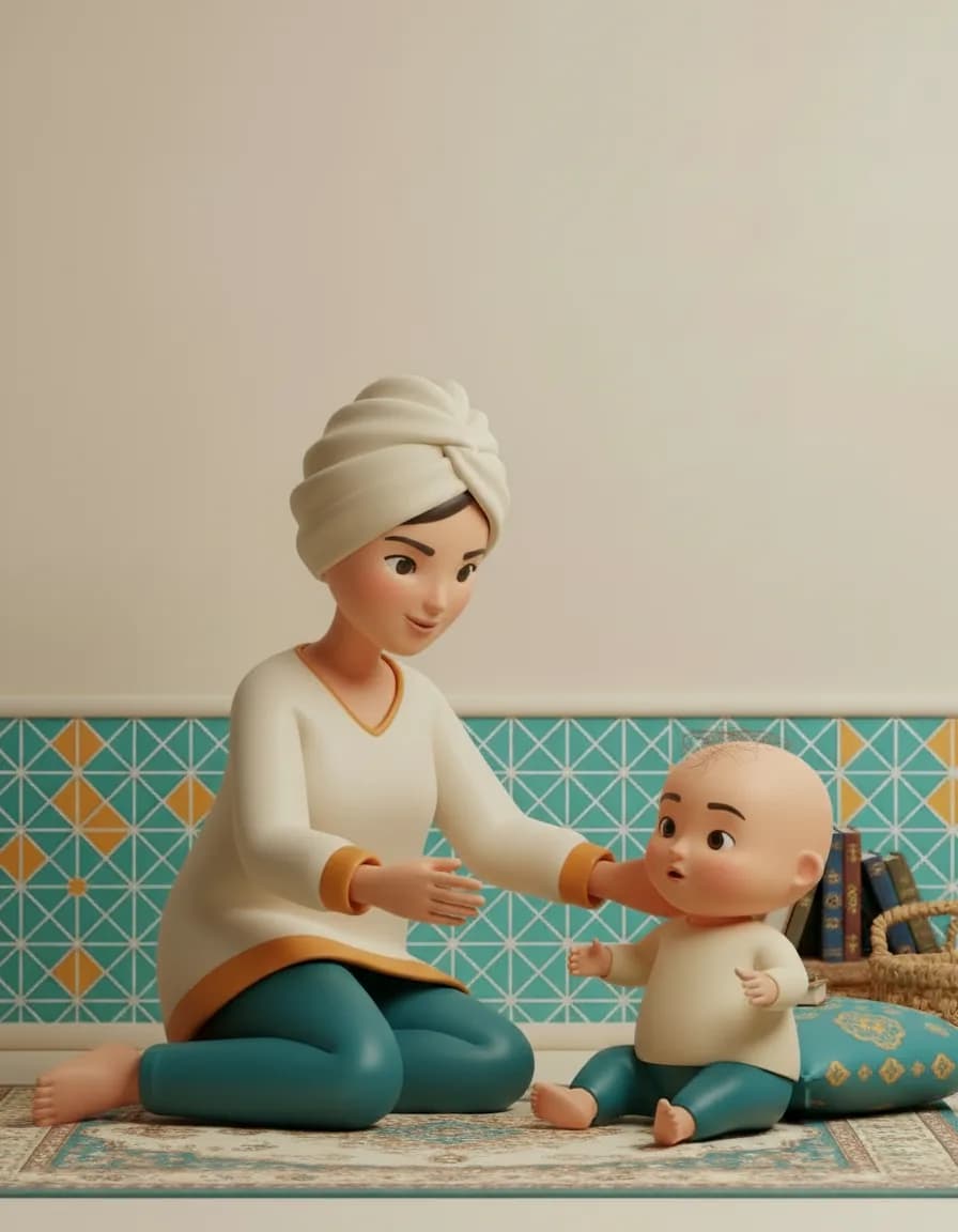 مرحلهی ۳ بازی زنگ پنهان: بپرسید «کجا رفت زنگ؟» و چند لحظه صبر کنید.