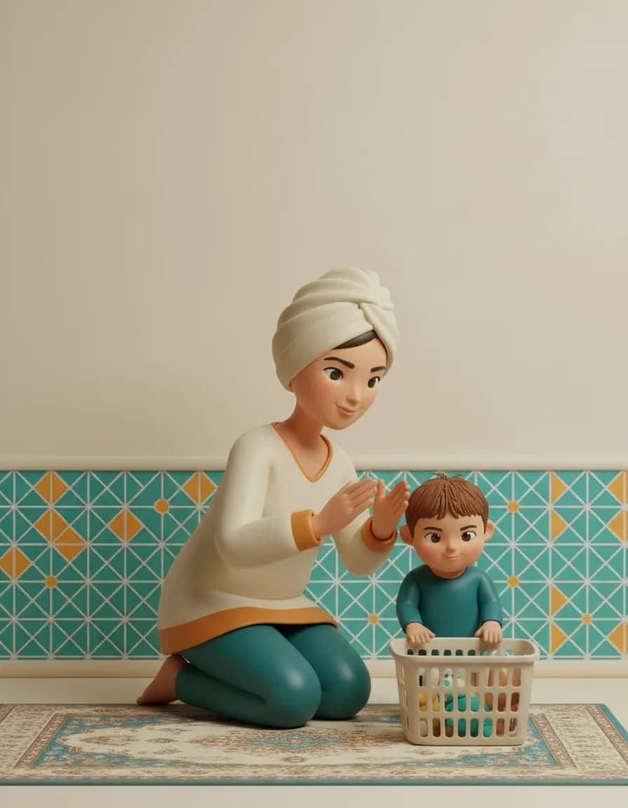 مرحلهی ۴ بازی بارکش کوچولو: میتوانید بگویید «داری بار میبری برای مامان، دستت درد نکنه!»