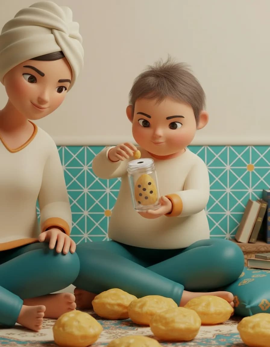 مرحلهی ۲ بازی ریختن دوندون توی شیشهٔ ادویه: ظرف رو بده دستش و بذار خودش امتحان کنه چطور از سوراخ رد کنه.