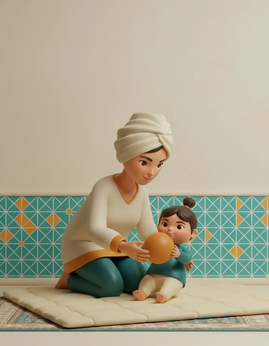 مرحلهی ۴ بازی غلت بده، دنبالش برو: وقتی رسید، تشویقش کنید و دوباره تکرار کنید.