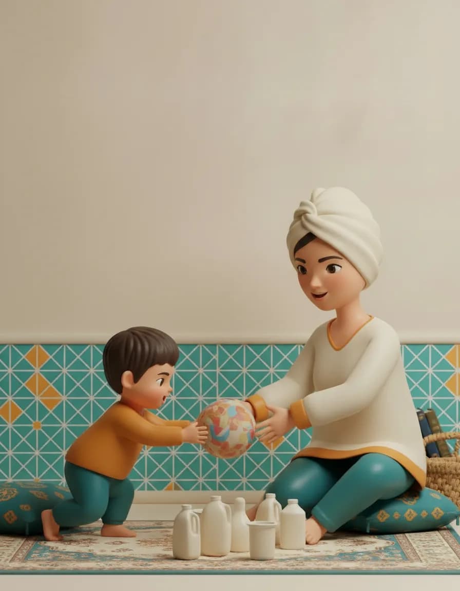 مرحلهی ۴ بازی بولینگ خونگی با شماره: با هم بشمرید چندتا افتاد و دوباره بچینیدشون.