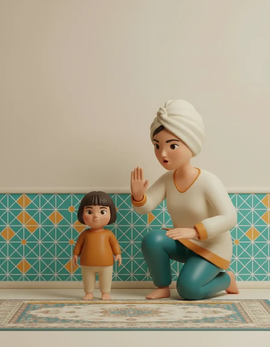 مرحلهی ۲ بازی آماده... حاضر... برو!: کودک رو سر خط شروع وایسون.